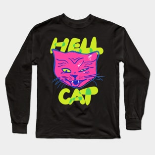 Hell Cat - this devil cat is coming at you from hell. Long Sleeve T-Shirt